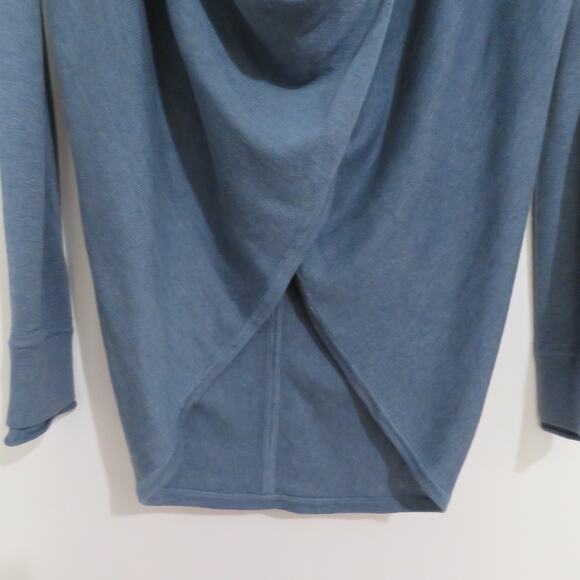 Lululemon Womens Blue Twist Front Long Sleeve Sweater Cozy Relaxed Loungewear - Picture 4 of 6